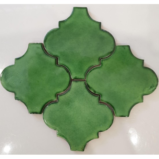Green Arabesque Lantern Tile