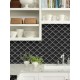 Black Arabesque Lantern Tile