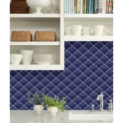 Cobalt Blue Arabesque Lantern Tile