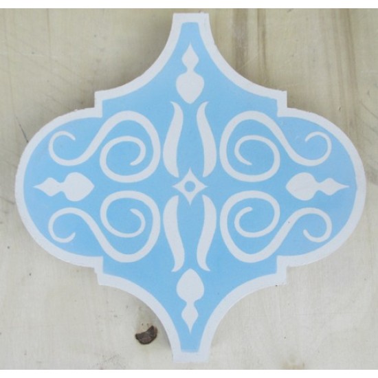 Blue Arabesque Encaustic Tile