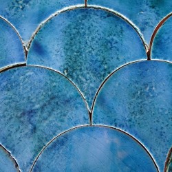 Deep Blue Sea Fish Scale Tile
