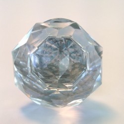 Annette Large Glass Knob Silver Annette Large Glass Knob Silver