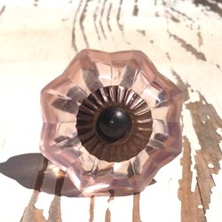Blush Glass Antique Knob