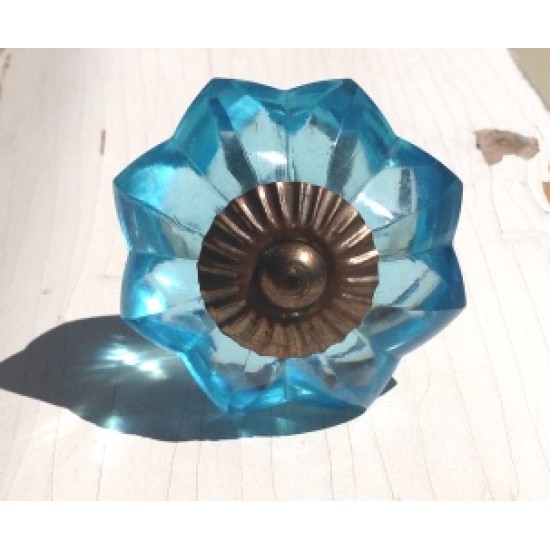 Celeste Glass Antique Knob