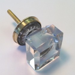 Michael Glass Square Knob Brass Michael Glass Square Knob Brass