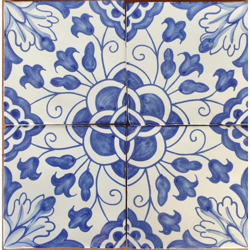 Cobalt Blue Arabesque Lantern Tile