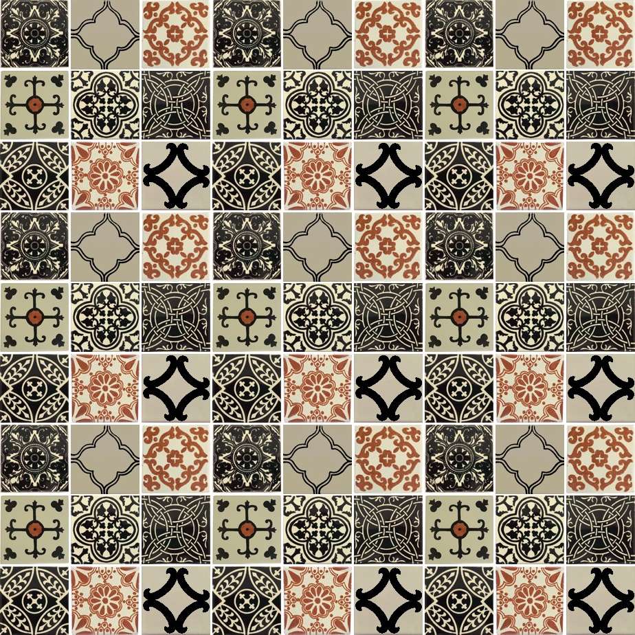 Nine mixed sets (81 tiles) shown